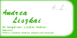 andrea liszkai business card